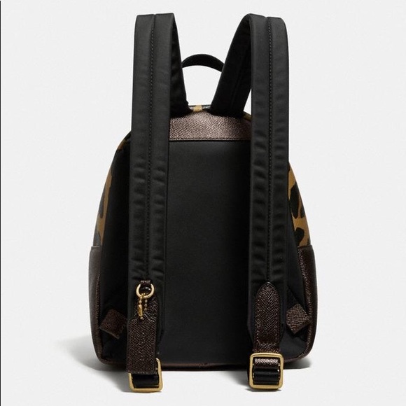 Coach Mini Charlie Backpack with Leopard Print - Picture 3 of 8